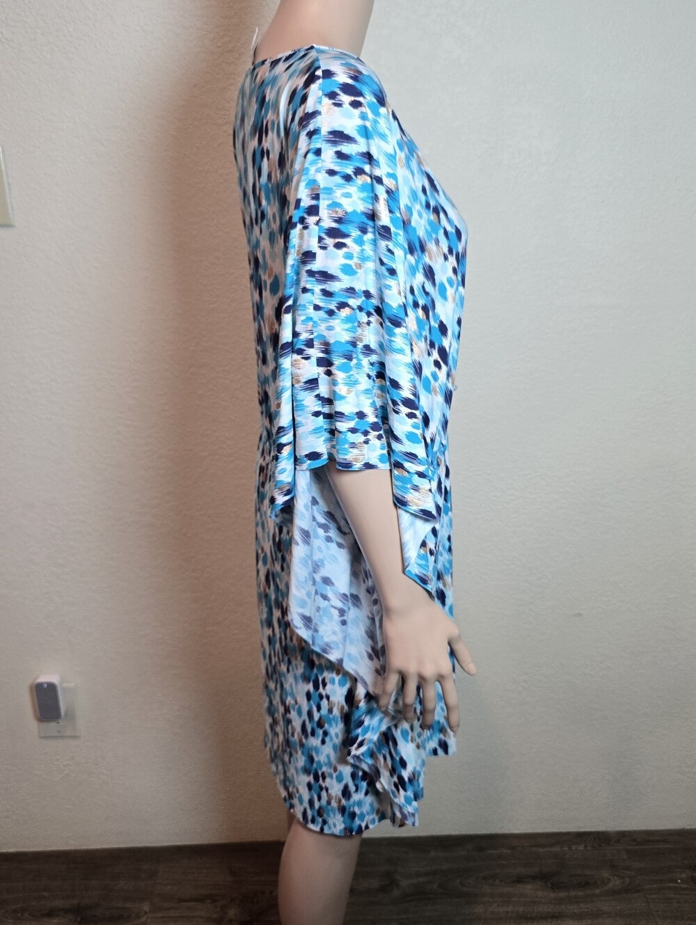 La Blanca swim coverup size 2X caftan blue gold - Picture 6 of 9